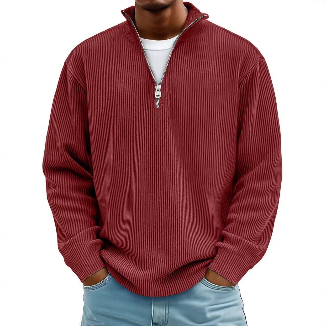 Sweater Corduroy ZipLine