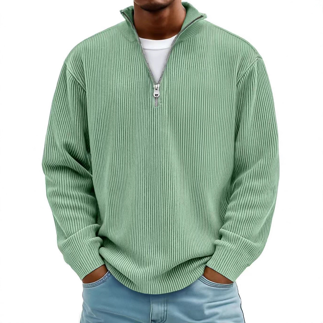Sweater Corduroy ZipLine